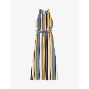 Sandro  taila striped linen-blend maxi dress Size - 38/US 6